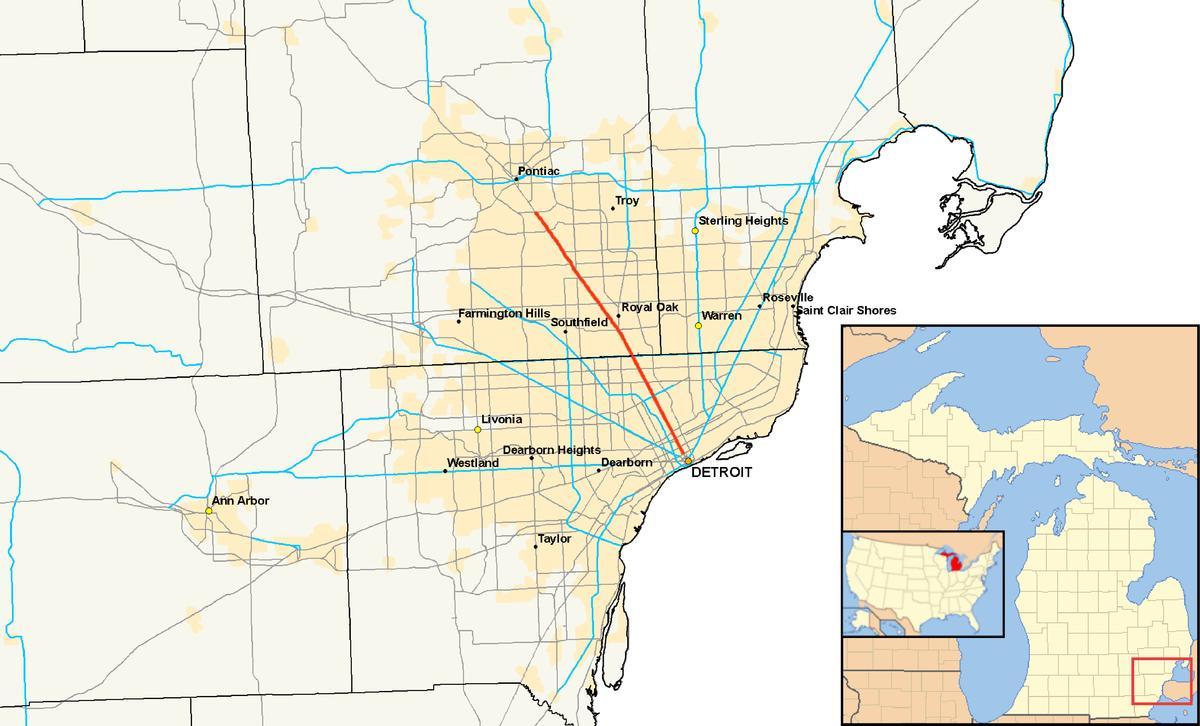 디트로이트의 지방 자치 단체 지도
