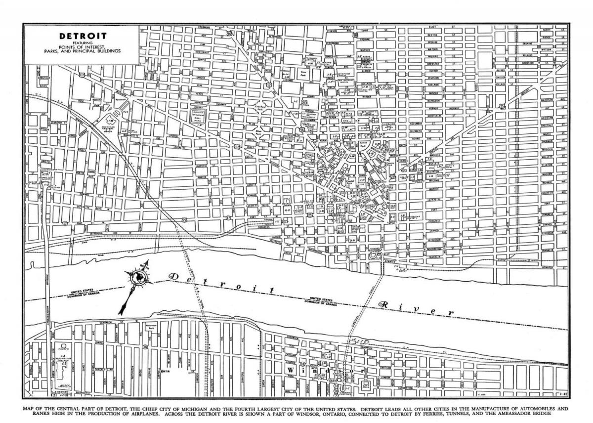 도시의 디트로이트 맵