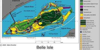 지도 Belle Isle 디트로이트